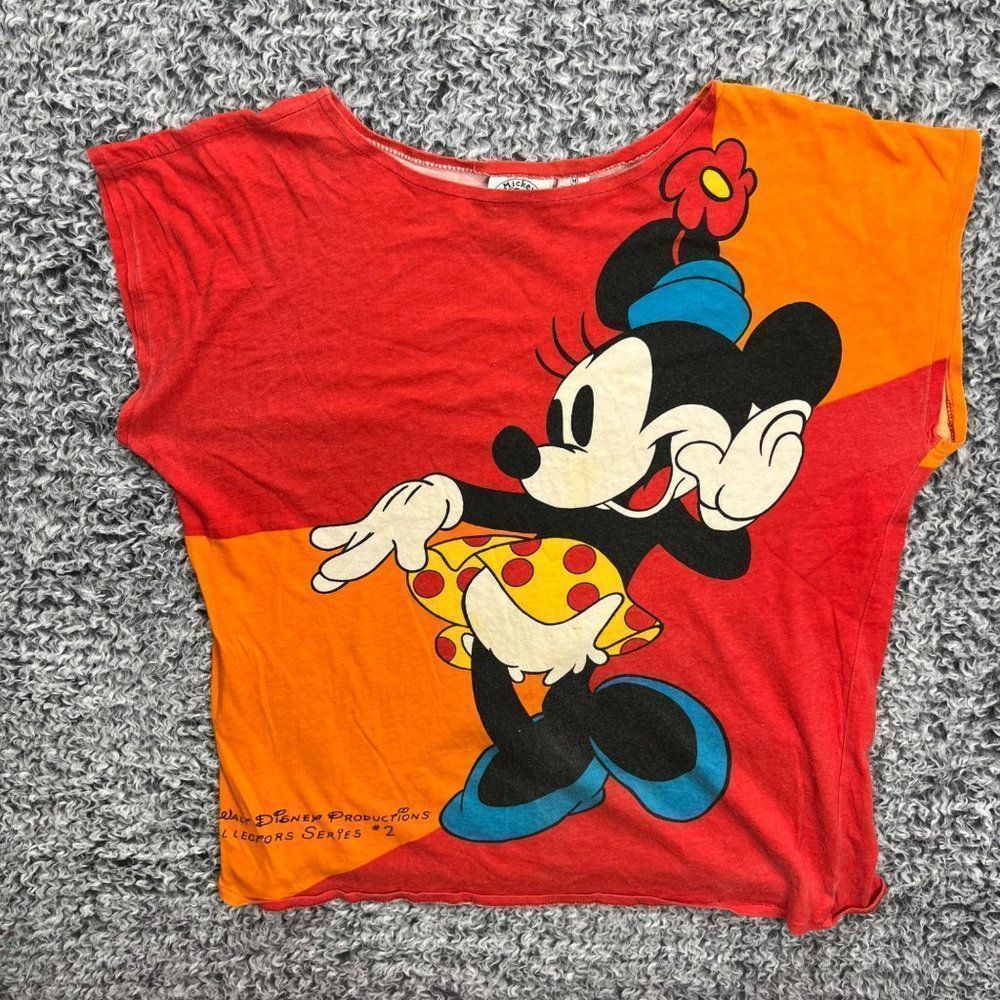 Vintage Disney Shirt Woman Medium Graphic Mickey & Co Minnie Mouse J G Hook Top